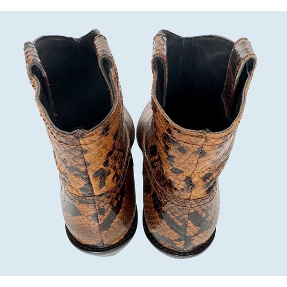 BODEN Allendale Brown & Black Snakeskin Print Ankle Boots Size 37 / 6 - Picture 5 of 8
